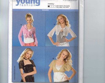 Misses Sewing Pattern Burda 7875 Misses Easy Shrug Bolero Cropped Coverup Size 6 8 10 12 14 16 18 20 22 24 UNCUT