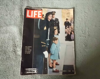 Life Magazine December 6 1963 Cover JFK funeral Jackie with