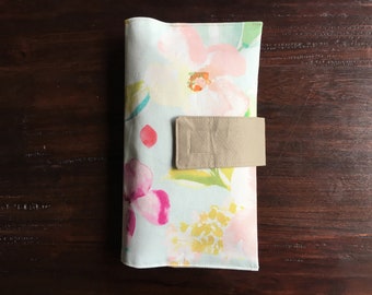 Diaper Clutch, Nappy Wallet, Watercolor Floral Clutch, Boutique Collection, Personalized, Monogram, Baby Shower Gift, Custom Baby Gift