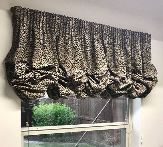 leopard print window valance