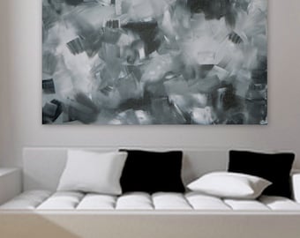 XL abstract painting of Jesus on cross wall art church