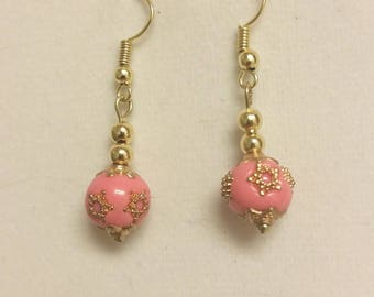 Handmade clay bead earrings