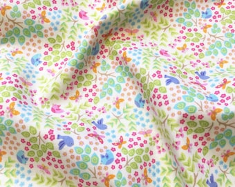 Discounted' Bird in Bush 973 for Makower UK 'Reduced' Patchwork, Quilting, Dressmaking Fabric