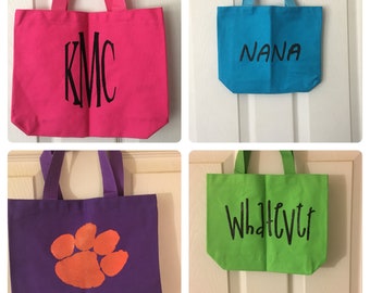 Screen Printed Canvas Tote Bags