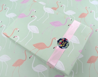 Flamingo Wrapping Paper,Birthday Gift Wrap,Bird Wrapping Sheets,Wedding Gift Wrap,Craft Paper