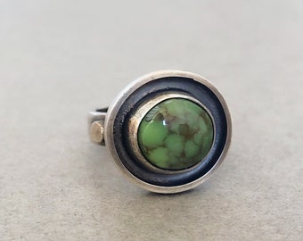 Damele Turquoise & Oxidized Sterling Silver Ring