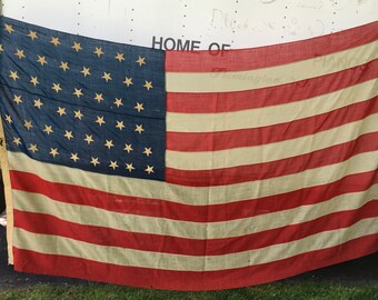 46 Star American Flag Large 1908-1912 Oklahoma U.S.