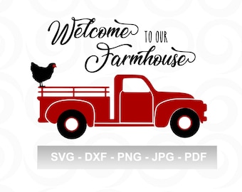 Free Free 127 Red Farm Truck Svg SVG PNG EPS DXF File