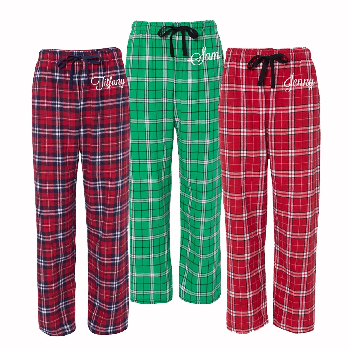 Personalized Christmas Pajamas Flannel Pjs Monogrammed