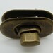 FERMOIR bronze Tourniquet 37x22mm Mercerie Cartable Sac DIY loisirs créatifs fermeture boîte maroquinerie