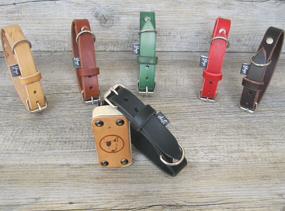 Black Dog Collar, Leather Dog Collar, Classic Dog Collar, Handmade Dog collar, Durable Dog Collar, Plain Dog Collar, Strong Dog Collar