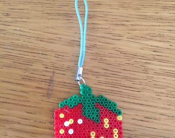 Strawberry zipper/bag charm
