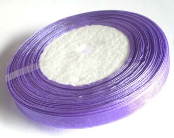 1 organza Ribbon Spool purple 10mm 45 m