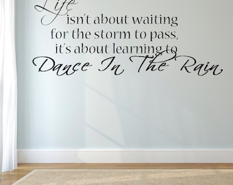 Dance in the Rain -Wall Decal (40" X 22")