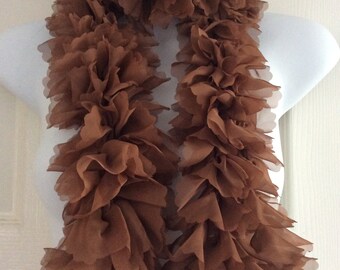Ladies Chiffon Ruffle Scarf