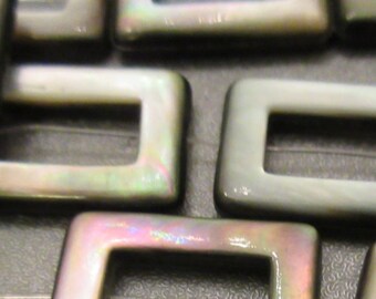 Mother Of Pearl Shells Rectangle Beads 2pcs