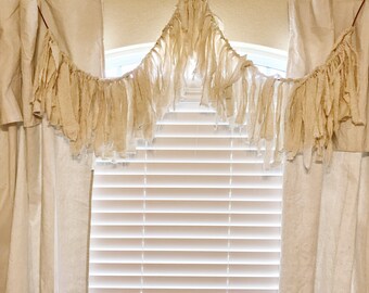 Rag Banner, Wedding Banner, Farmhouse Decor, Fabric Banner, Shabby Chic, Rag Garland, Garland