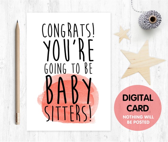 PRINTABLE funny pregnancy announcement you're going to be grandparents instant download i'm pregnant we're expecting baby sitters