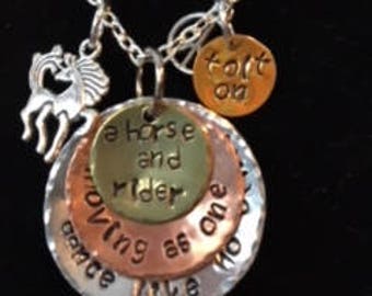 Necklace. A horse and rider....moving as one...is a dance like no other