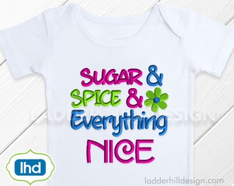 Sugar and Spice and Everything Nice -- Little Girl's Embroidery Design -- No. SA008