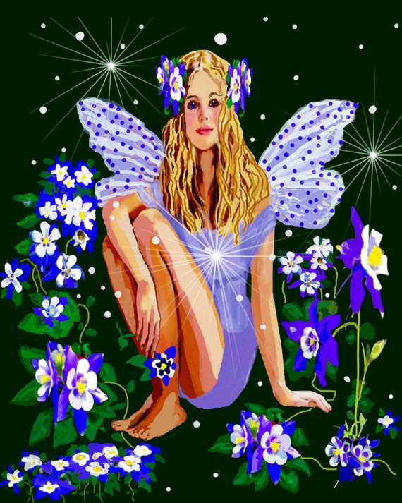 Ruth The Blue Columbine Fairy/You can Purchase this image as