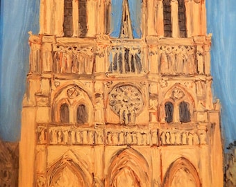 Notre Dame de Paris - Original Oil Painting
