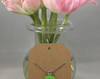 Chrysanthemum Necklace Grassy Green