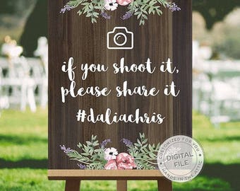 Social Media Wedding Decor Sign