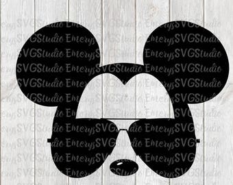 SVG DXF File for Mickey with Aviator Sunglasses