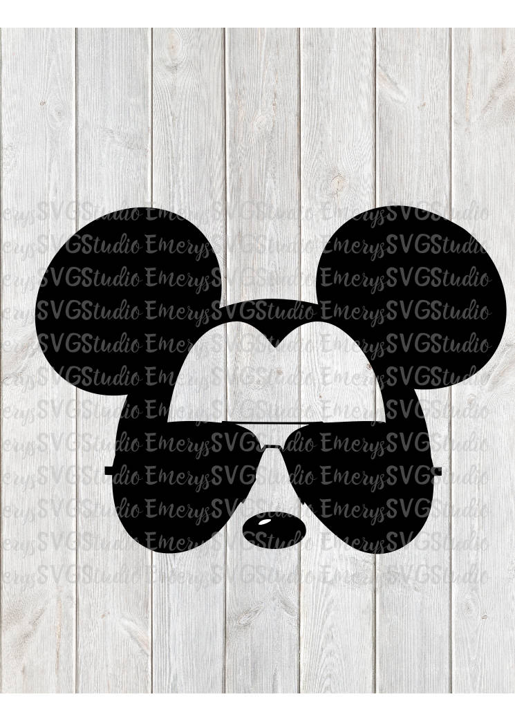 Download SVG DXF File for Mickey with Aviator Sunglasses