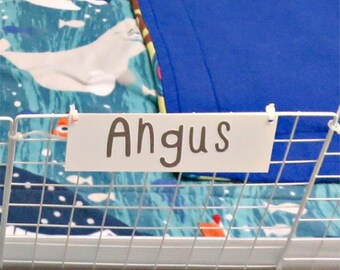 Custom Name Plates for C&C Small Animal Cages. Guinea Pigs. Rabbits. Rats. Chinchilla. Ferret. Gerbil. Hamster. Hedgehog.