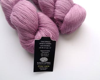 Knit One Crochet Too Cria Lace Yarn, Mallow 274, Purple Lilac, Alpaca and Tencel Blend, Lace Weight Yarn, Tencel Yarn, Alpaca Blend