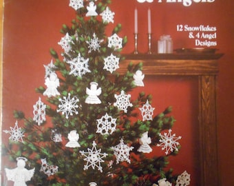 Crocheted Snowflakes & Angels, Leisure Arts, Pattern Leaflet #255, 1983