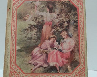 Antique 1893 Lonely Hills Book Beautiful Color Hard Cover