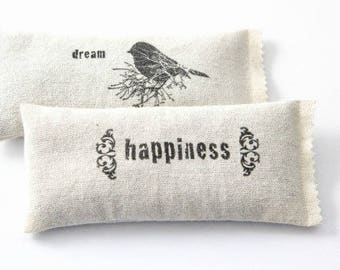 Lavender Dream Pillows, womens gift, lavendar sachets, rustic home fragrance, dream happiness bird decor
