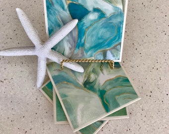 Water color Drink Coasters- set of 4 (handmade)