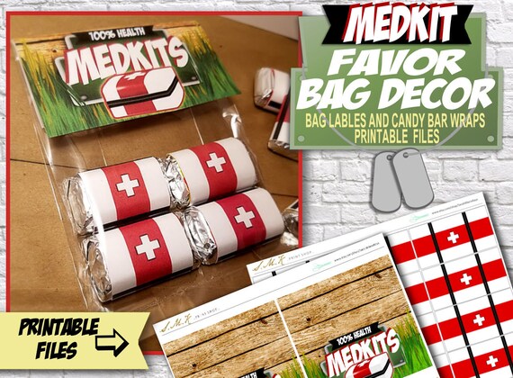 Fortnite Birthday Medkit Favor Bags Printable Party Bag Fortnite Birthday Medkit Favor Bags Printable Party Bag