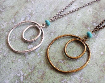 Long Necklace Extra Long Necklace Boho Necklace Bronze Metal Pendant Bohemian Long Statement Necklace