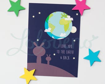 Postcard - Love with the Earth and back