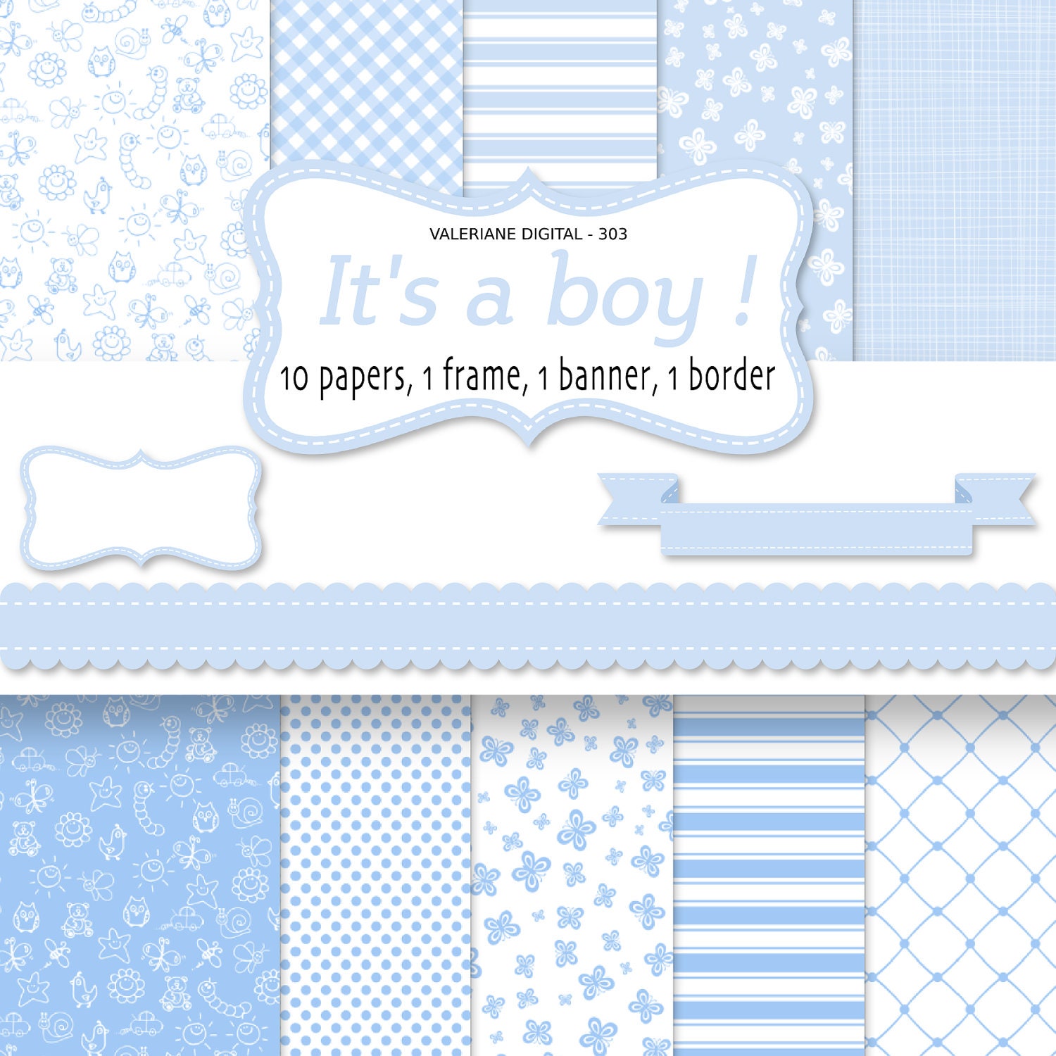 free printable baby boy borders for paper