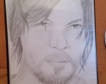 Daryl Dixon aus the Walking Dead Bleistiftzeichnung 01