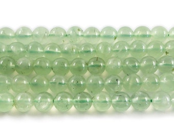 Prehnite Round Gemstone Beads