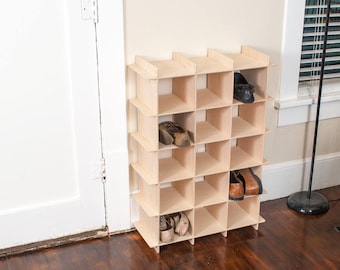 Modern Wooden Shoe Storage Cubby