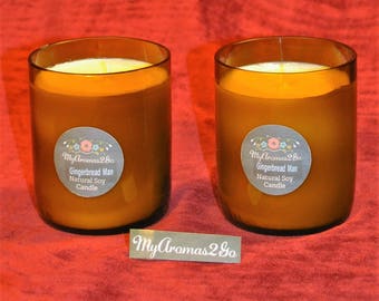Natural Soy Candle in Recycled wine bottle