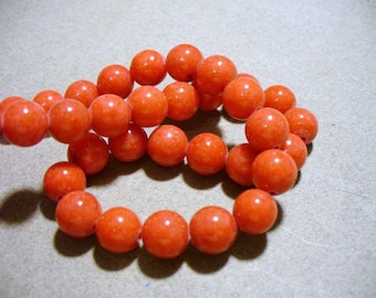 Jade Beads Gemstone Red Round 10MM