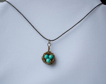Bird's Nest Pendant Necklace