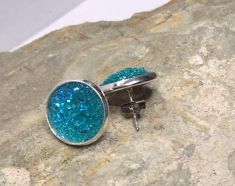 Earrings Druzy Turquoise