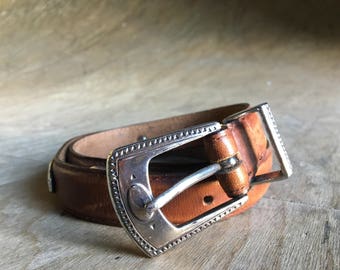 Vintage Brown Conch Belt