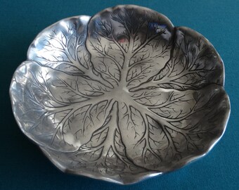 Arthur Court Cabbage or Lettuce Bowl Dated 1982
