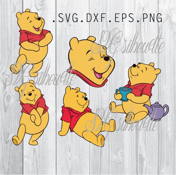 Winnie the Pooh SVG Cutting file Disney Vinyl design heat